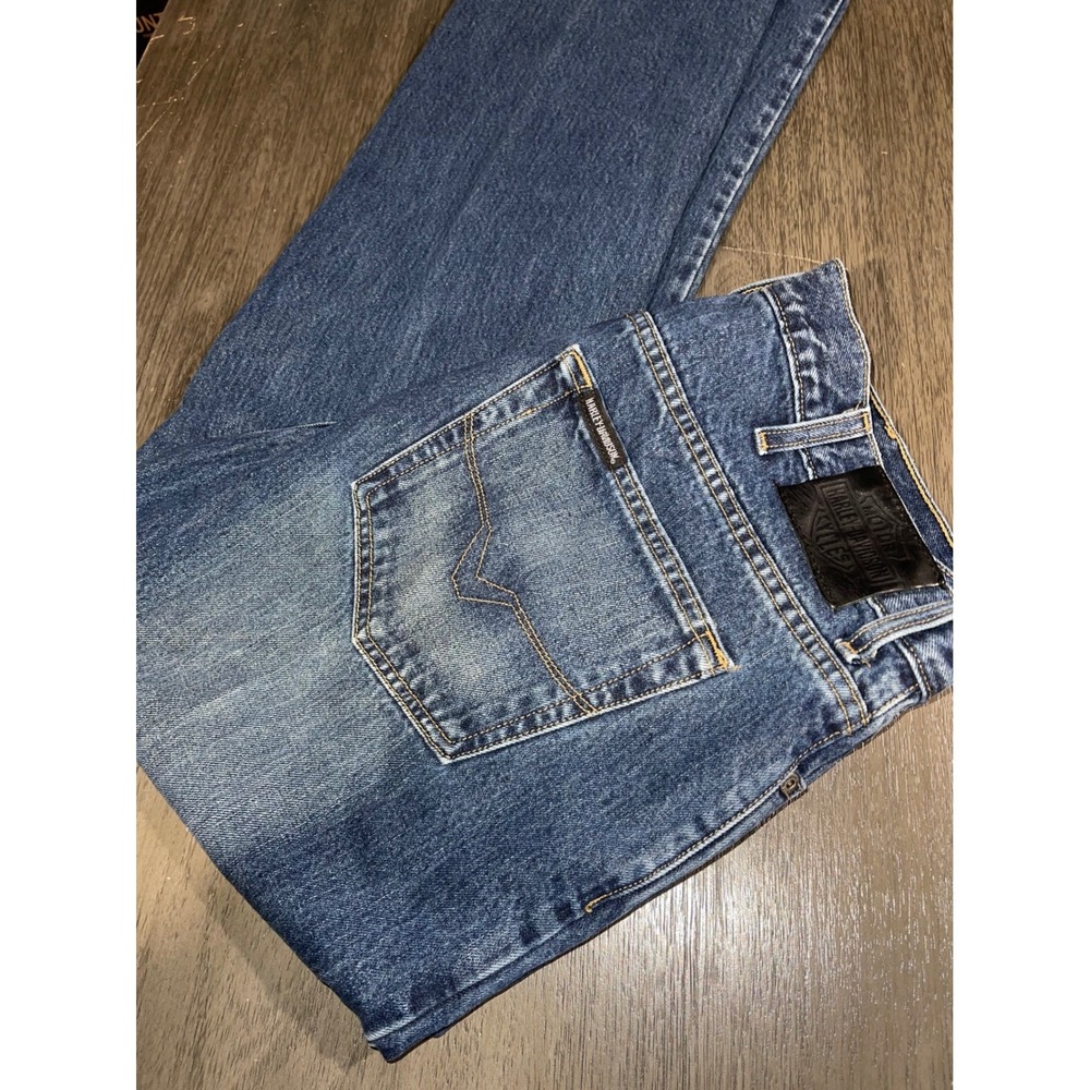 Harley-Davidson Mens 40x34 Blue Jeans Straight Genuine MotorClothes 99027-09VM